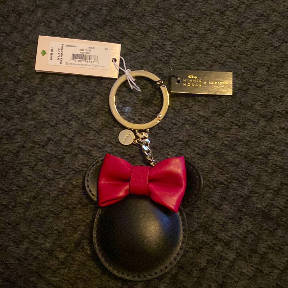 Kate Spade Minni mouse key ring charm